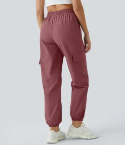 Cargo Pants|Joggers<HALARA Mid Rise Drawstring Pocket Casual Cargo Joggers