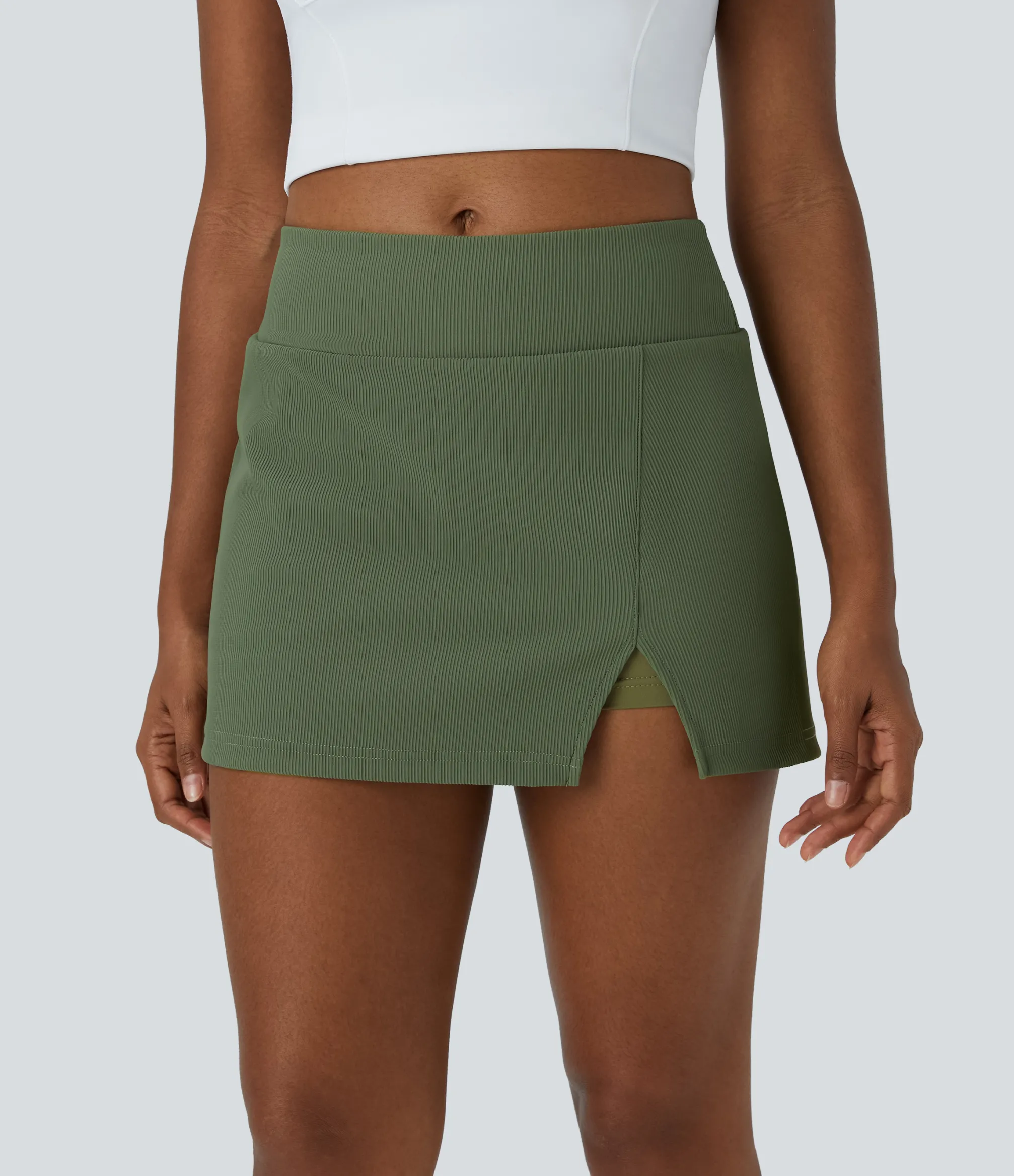 Mini Skirts|Skirts<HALARA Mid Rise Hem 2-in-1 Skirt