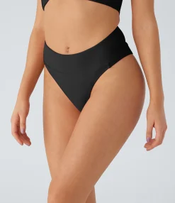 Beachwear<HALARA Mid Rise High Cut Bikini Bottom Swimsuit