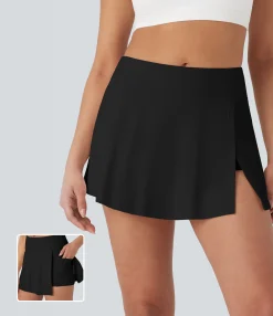 Skirts<HALARA Mid Rise 2-in-1 A-line Mini Yoga Skirt with Pockets