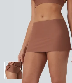 Beachwear<HALARA Mid Rise 2-in-1 Bikini Skirt Swimsuit