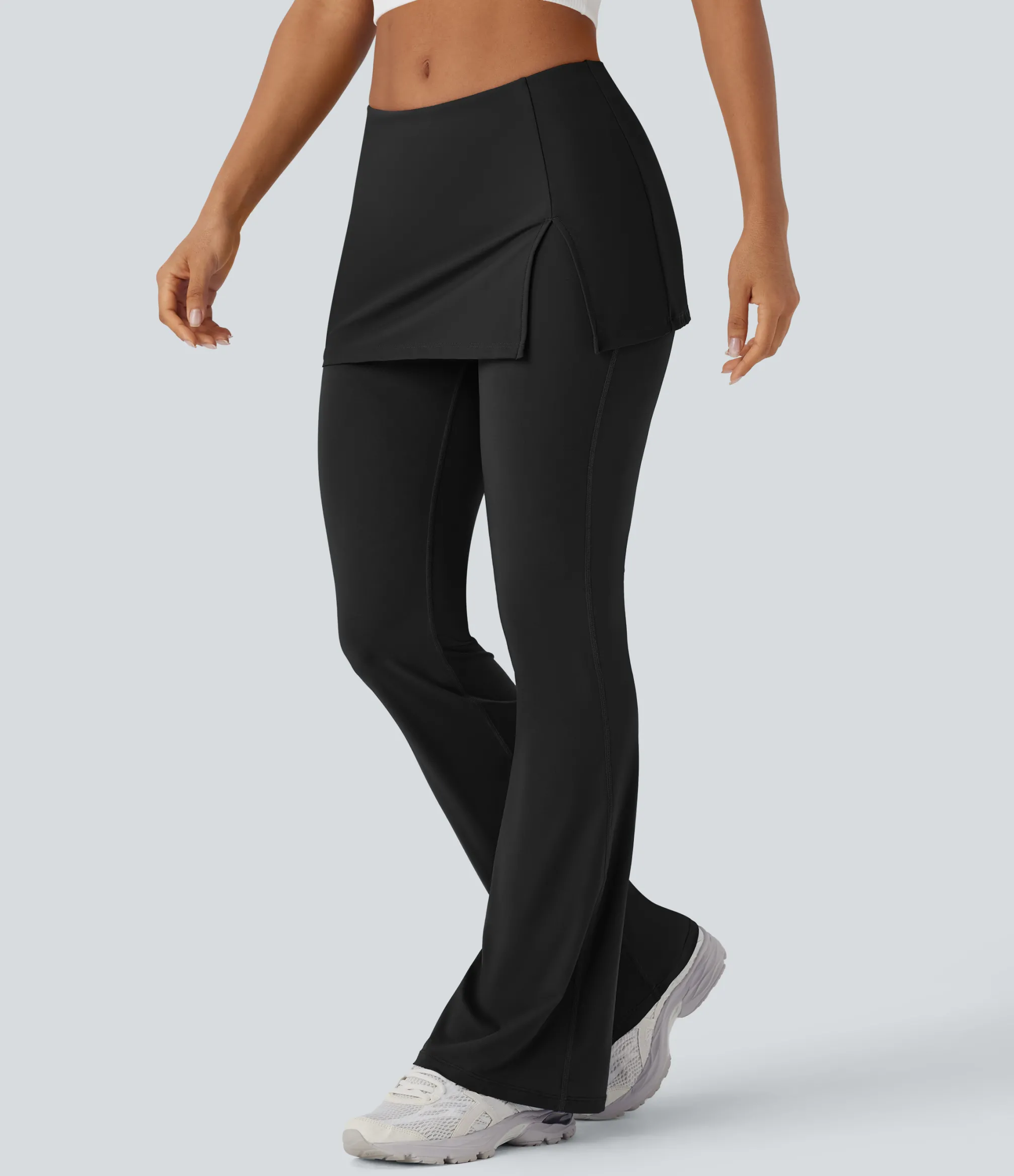 Pants<HALARA Mid Rise 2-in-1 Cool Touch Yoga Bootcut Pants