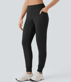 Pants|Joggers<HALARA Mid Rise Pocket Slim Yoga Joggers