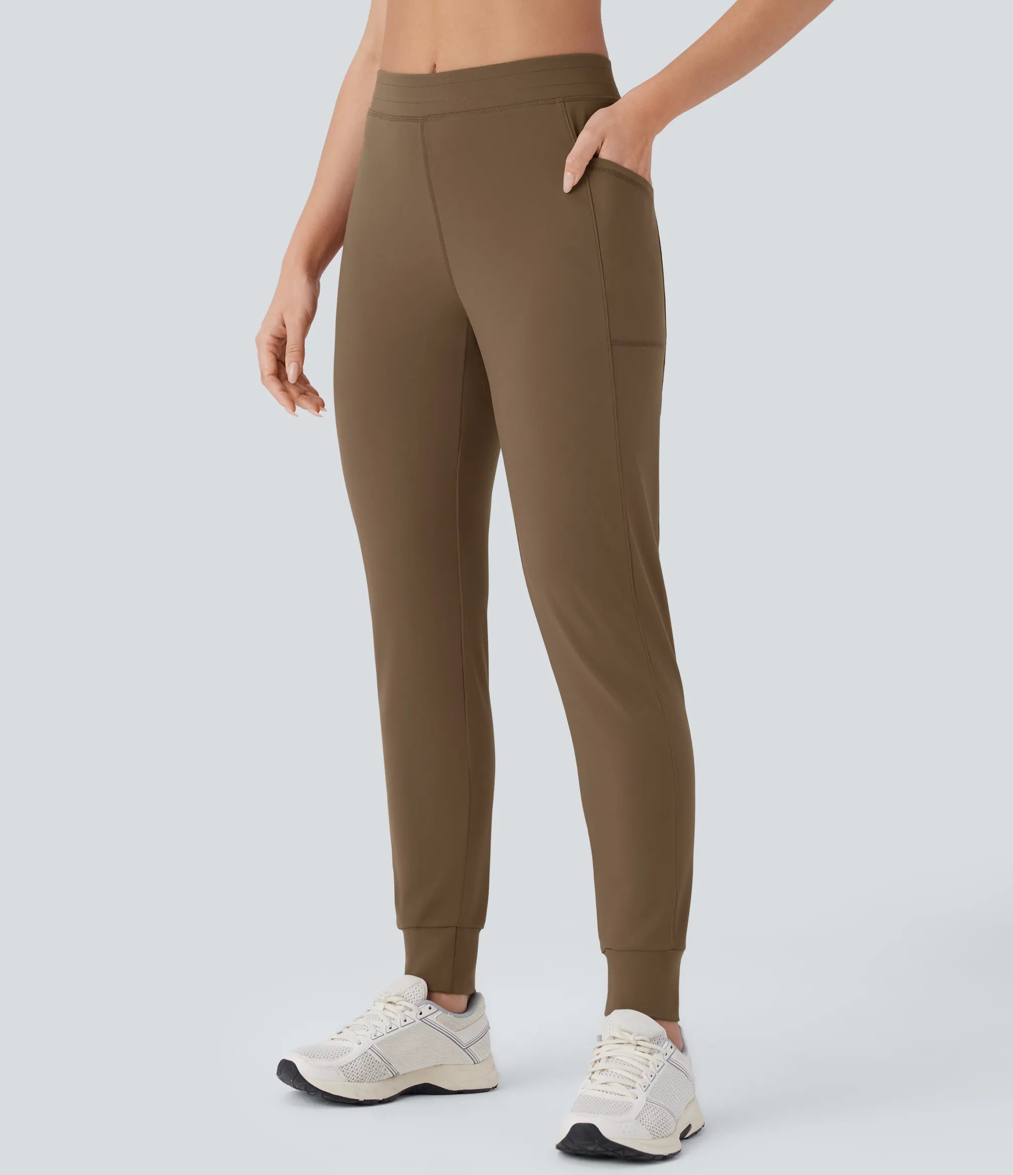 Pants|Joggers<HALARA Mid Rise Pocket Slim Yoga Joggers