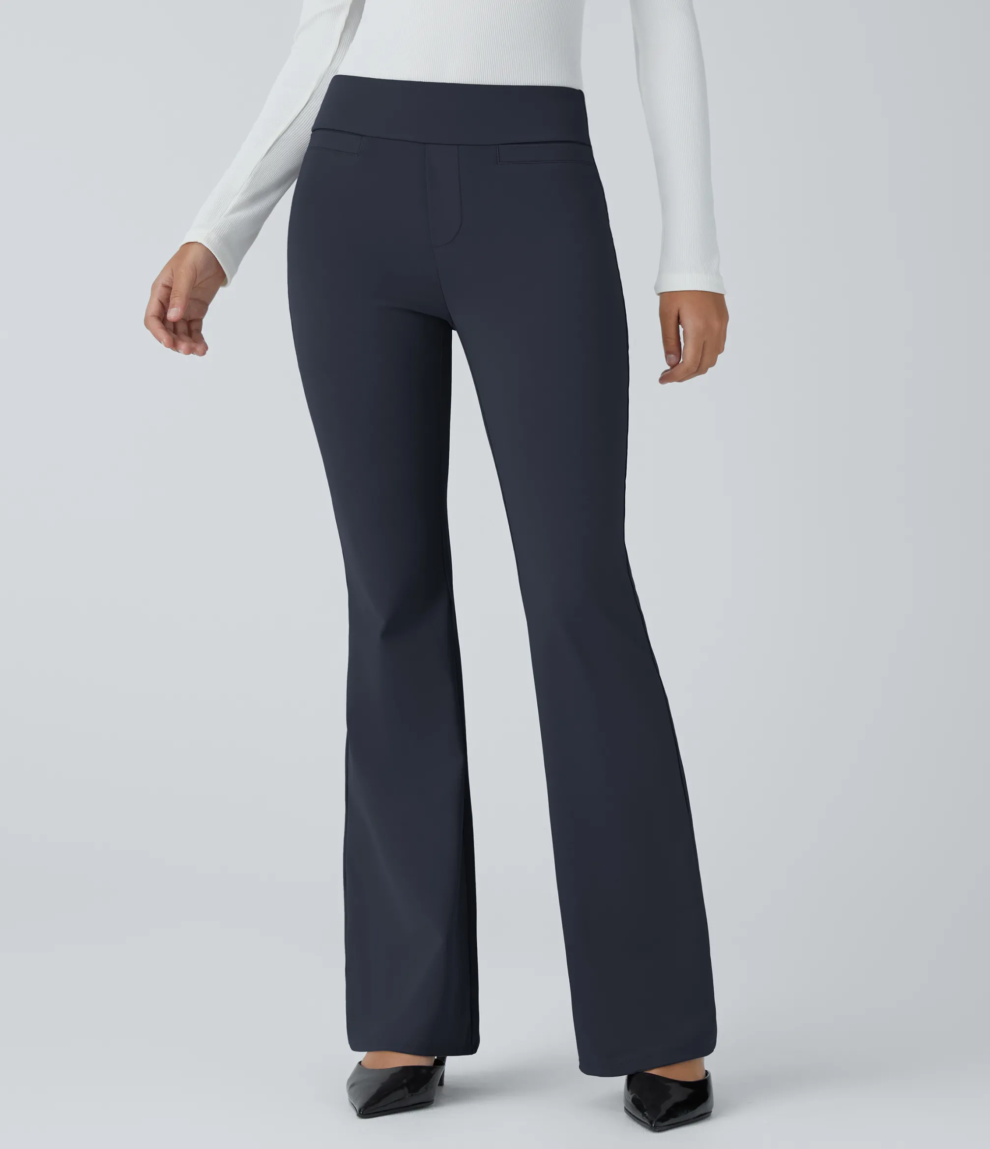 Skinny Pants|Work Pants<HALARA Mid Rise Pocket Work Pants