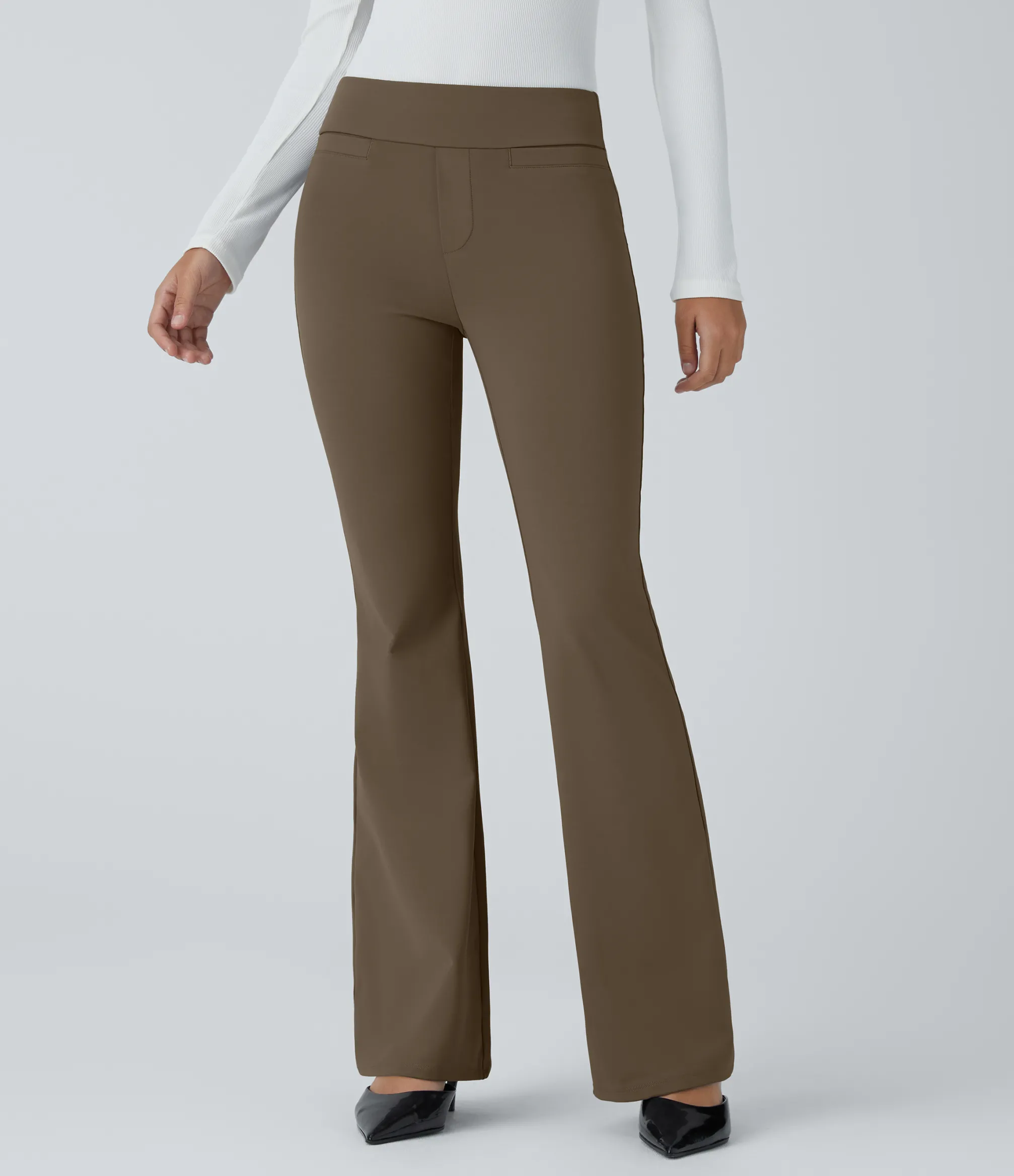 Skinny Pants|Work Pants<HALARA Mid Rise Pocket Work Pants