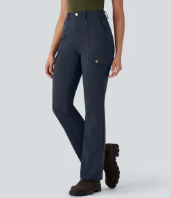 Cargo Pants|Pants<HALARA Mid Rise Pockets Hiking Cargo Bootcut Pants