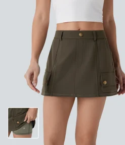 Mini Skirts|Active Skirts<HALARA Mid Rise Pockets 2-in-1 Mini Pickleball Cargo Skirt