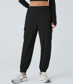 Pants|Cargo Pants<HALARA Mid Rise Side Flap Pocket Waffle Casual Cargo Joggers