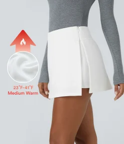 Mini Skirts|Casual Skirts<HALARA Mid Rise Side 2-in-1 Fleece Mini Casual Skirt