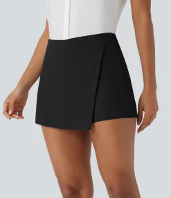 Skirts<HALARA Mid Rise Wrap Work Skort
