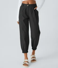 Joggers|Joggers<HALARA Mid Rise Zipper Pocket Casual Cotton Joggers