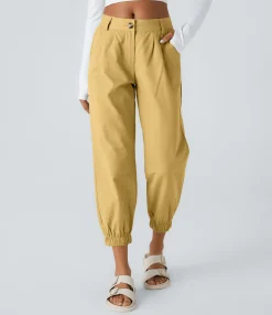 Joggers|Joggers<HALARA Mid Rise Zipper Pocket Casual Cotton Joggers