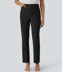Work Pants|Pants<HALARA Mid Rise Zipper Pocket Work Pants
