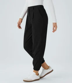 Joggers|Joggers<HALARA Mid Rise Zipper Pockets Corduroy Casual Joggers
