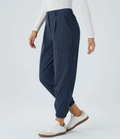 Joggers|Joggers<HALARA Mid Rise Zipper Pockets Corduroy Casual Joggers