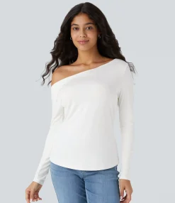 Casual Tops<HALARA Off Shoulder Long Sleeve Casual Top