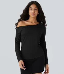 Casual Tops<HALARA Off Shoulder Long Sleeve Casual Top