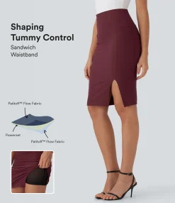 Casual Skirts|Maxi & Midi Skirts<HALARA Patitoff™ Flow Pet Hair Resistant SoCinched High Waisted Tummy Control 2-in-1 Bodycon Midi Casual Skirt