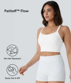 Yoga Tops|Tank Tops & Camis<HALARA Patitoff™ Flow Pet Hair Resistant Cropped Yoga Tank Top