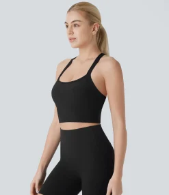 Yoga Tops|Tank Tops & Camis<HALARA Patitoff™ Flow Pet Hair Resistant Cropped Yoga Tank Top