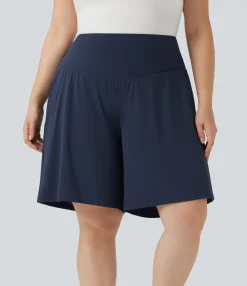 Plus Size<HALARA Plus Size SoftlyZero™ Airy High Waisted Cool Touch Yoga Bermuda Shorts with Pockets