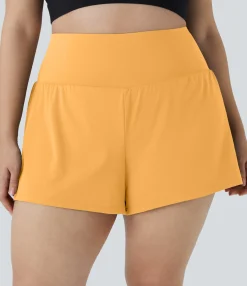 Plus Size<HALARA Pocket Plus Pocket 2-in-1 Gym Plus Size Shorts 2.5''