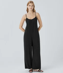 Jumpsuits<HALARA Pocket Wide Leg Casual Jumpsuit