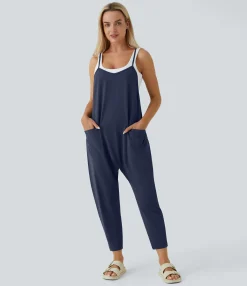 Jumpsuits<HALARA Pockets Ankle Length Casual Loose Tapered Jumpsuit