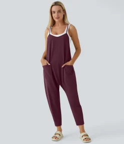 Jumpsuits<HALARA Pockets Ankle Length Casual Loose Tapered Jumpsuit