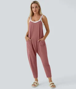 Jumpsuits<HALARA Pockets Ankle Length Casual Loose Tapered Jumpsuit