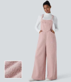 Jumpsuits<HALARA Pockets Casual Teddy Overalls
