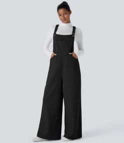 Jumpsuits<HALARA Pockets Casual Teddy Overalls