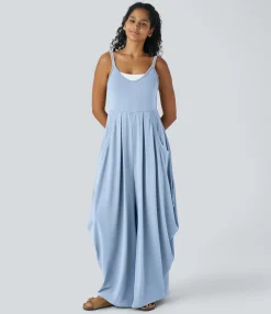 Jumpsuits<HALARA Pockets Draped Wide Leg Casual Jumpsuit