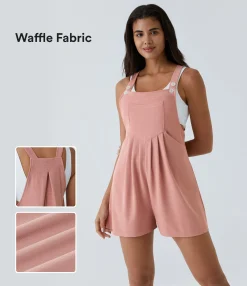 Jumpsuits<HALARA Pockets Waffle Casual Overalls