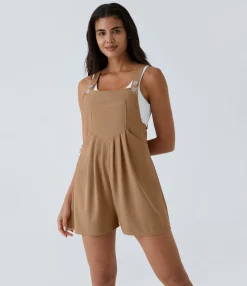 Jumpsuits<HALARA Pockets Waffle Casual Overalls