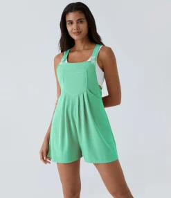 Jumpsuits<HALARA Pockets Waffle Casual Overalls
