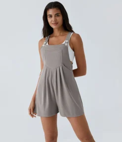 Jumpsuits<HALARA Pockets Waffle Casual Overalls
