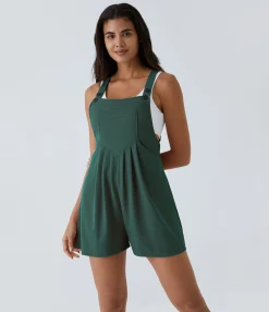 Jumpsuits<HALARA Pockets Waffle Casual Overalls