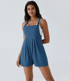 Jumpsuits<HALARA Pockets Waffle Casual Overalls