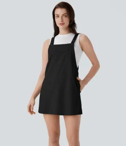 Dresses|Mini Dresses<HALARA Pockets Waffle Mini Casual Dress