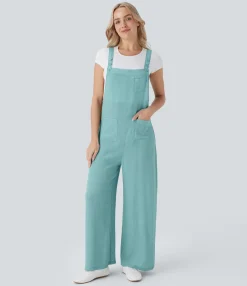 Jumpsuits<HALARA Pockets Wide Leg Casual Overalls
