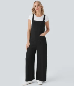 Jumpsuits<HALARA Pockets Wide Leg Casual Overalls