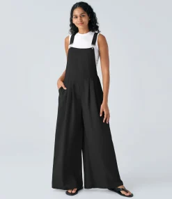 Jumpsuits<HALARA Pockets Wide Leg Overalls