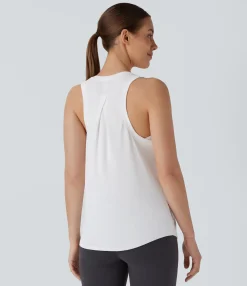 Yoga Tops|Sports Tops<HALARA Racerback Curved Hem Yoga Sports Top