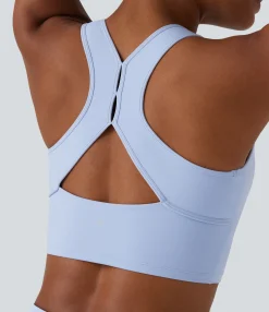 Yoga Tops|Tank Tops & Camis<HALARA Racerback Cut Out Cropped Yoga Tank Top