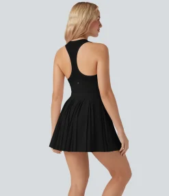 Active Dresses|Dresses<HALARA Racerback Cut Out Pleated Quick Dry Mini Tennis Active Dress
