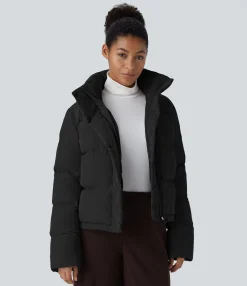 Jackets & Outerwear<HALARA Removable Hood Long Sleeve Invisible Pocket Relaxed Casual Puffer Down Jacket