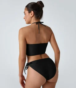 Beachwear<HALARA Removable Strap Halter Bikini Top Swimsuit