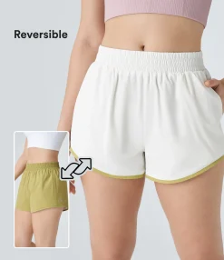 Active Shorts|Shorts<HALARA Reversible Mid Rise Pocket Color Block Workout Shorts